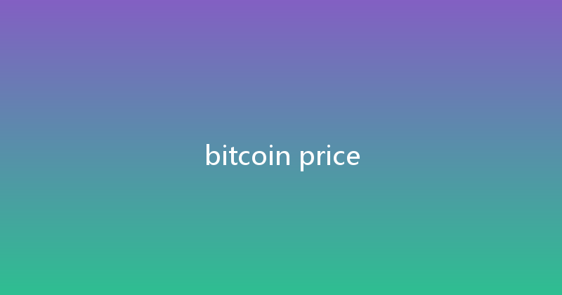 bitcoin price 