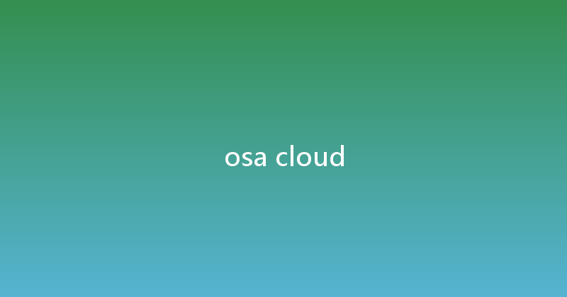 osa cloud 